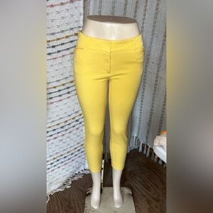 New York & Company Yellow Ankle Pants